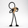 Stickyman Panfluitspeler - 3dbende