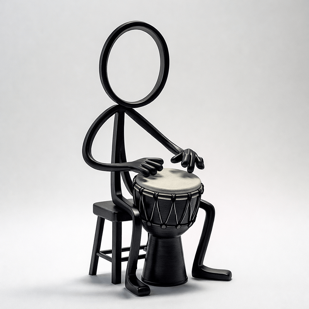 Stickyman Percussionist - 3dbende