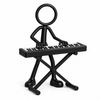 Stickyman pianist 2.0 op witte achtergrond