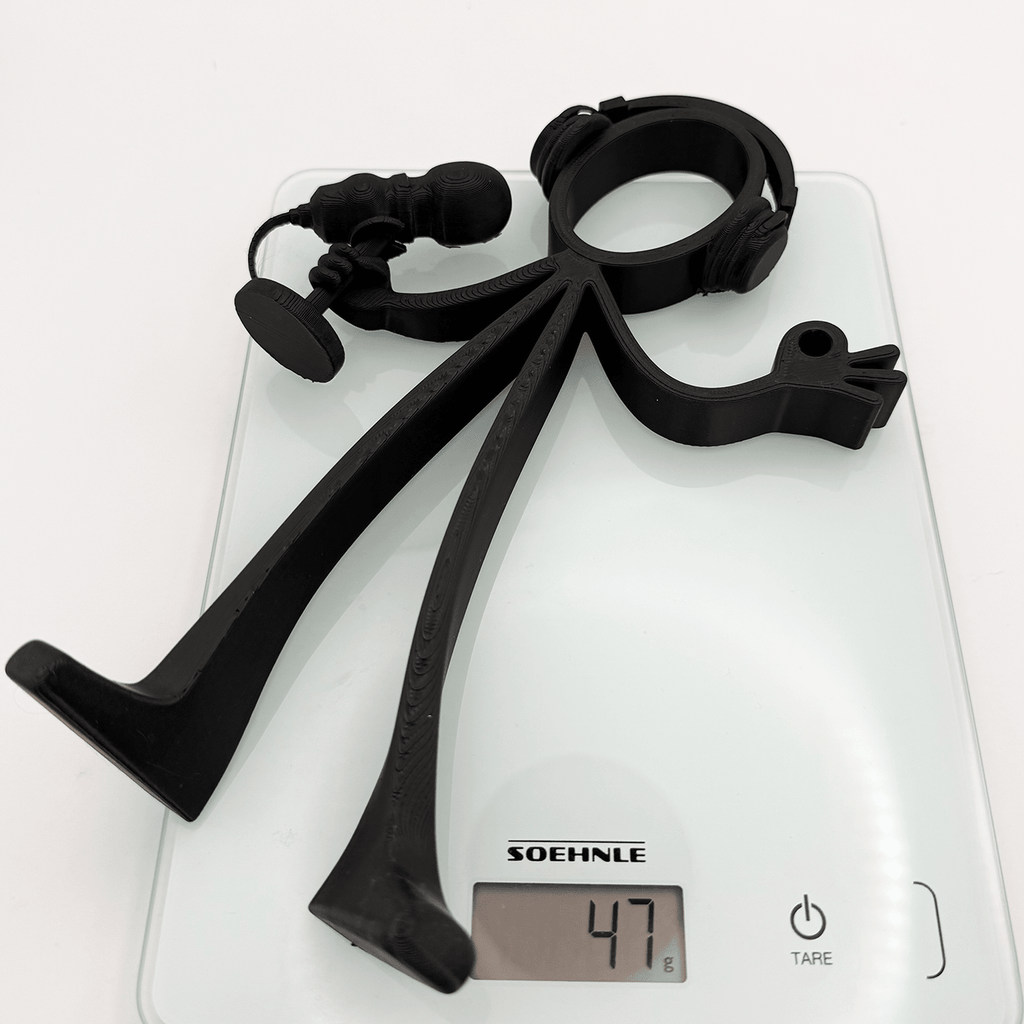 Stickyman Podcaster met koptelefoon en microfoon - 3dbende