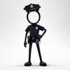 Stickyman Politieman – Limited Edition - 3dbende