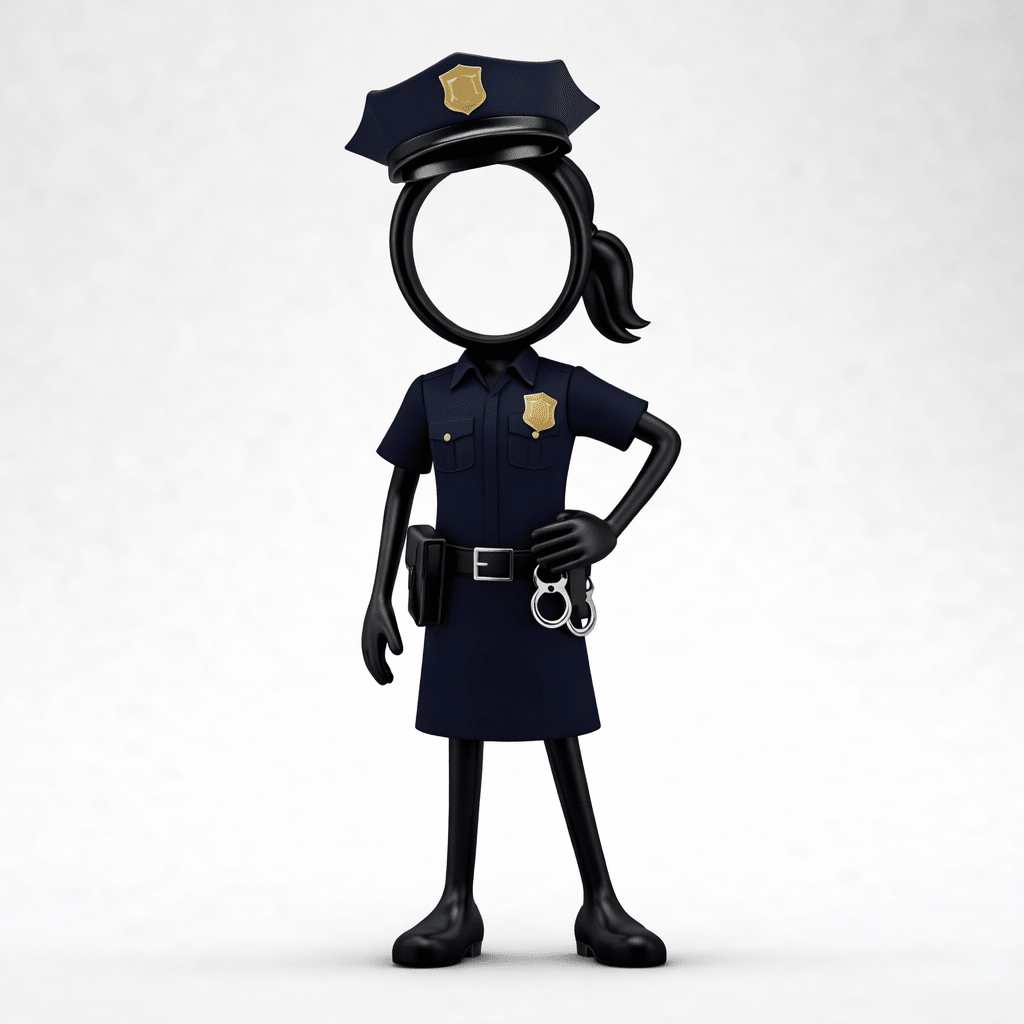 Stickyman Politievrouw – Limited Edition - 3dbende