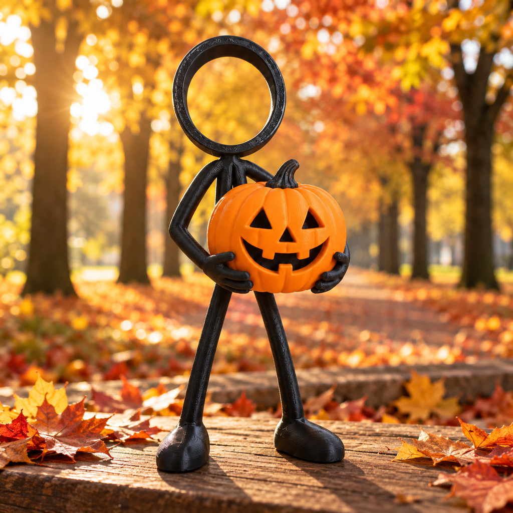 Stickyman Pompoendrager – Halloween decoratie - 3dbende