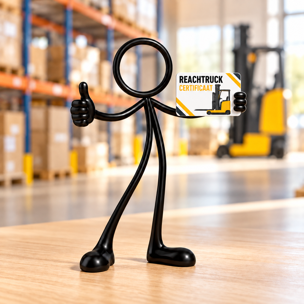 Stickyman reachtruck in bijpassende sfeer