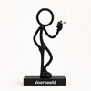 Stickyman roker met 2 cm voetstuk en persoonlijke tekst Voorbeeld