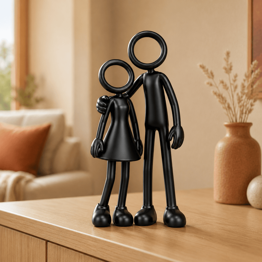 Stickyman Samen decoratie in een warm modern interieur
