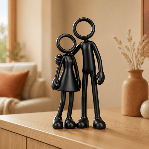 Stickyman Samen decoratie in een warm modern interieur