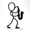 Stickyman Saxofonist - 3dbende