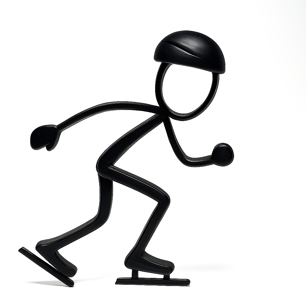 Stickyman Schaatser Man - 3dbende