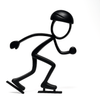 Stickyman Schaatser Man - 3dbende