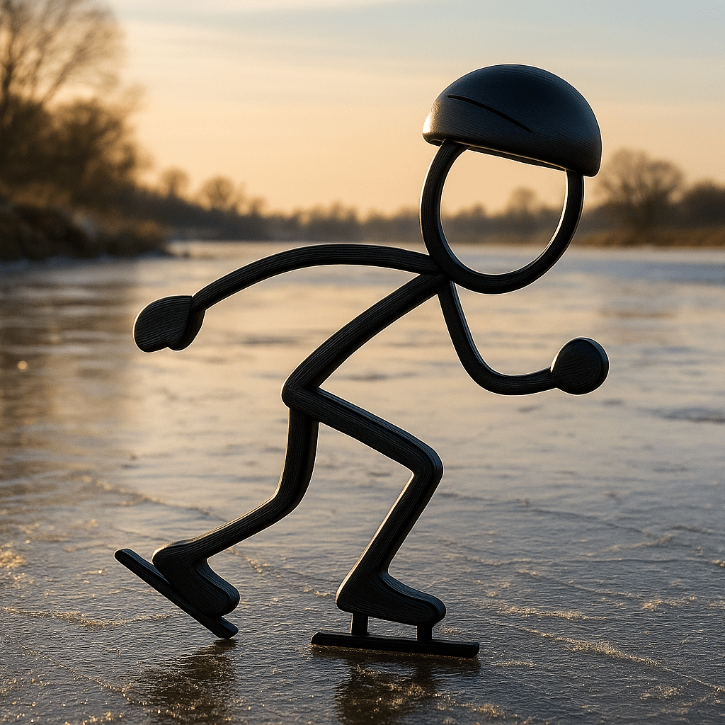 Stickyman Schaatser Man - 3dbende