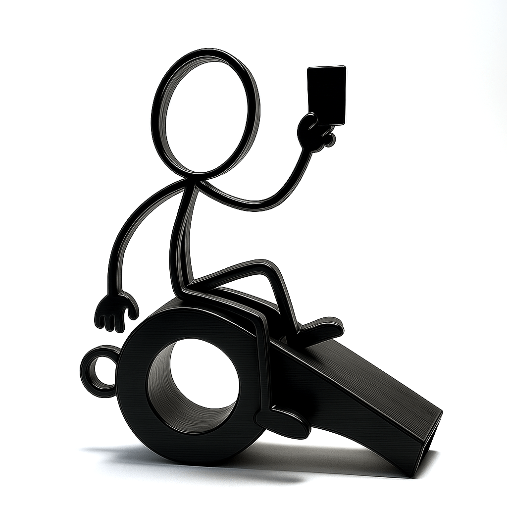 Stickyman Scheidsrechter – Symbool voor Eerlijkheid & Sportiviteit - 3dbende