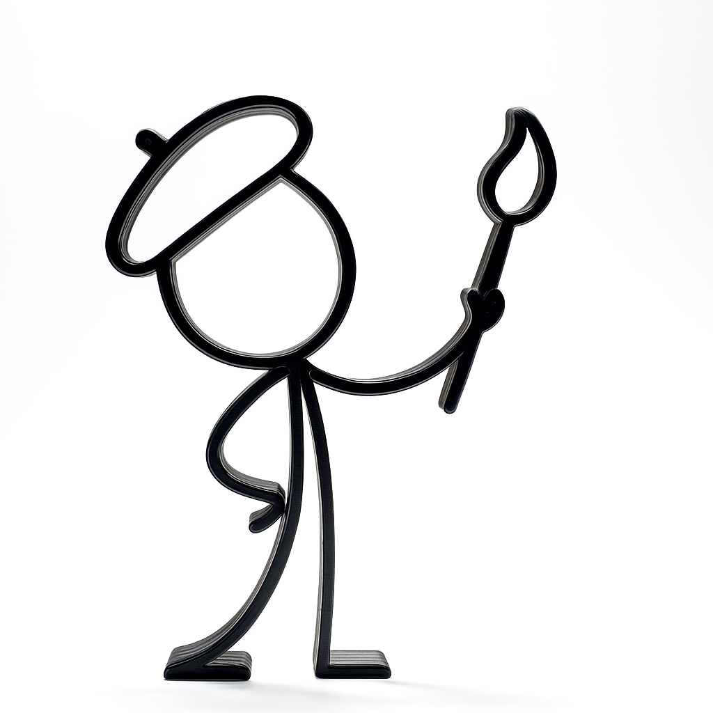 Stickyman Schilder – Creatieve decoratie - 3dbende