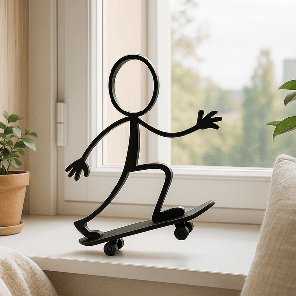 Stickyman Skateboarder Decoratie – Stickyman in Beweging - 3dbende