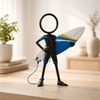 Stickyman Surfer – Limited Edition - 3dbende