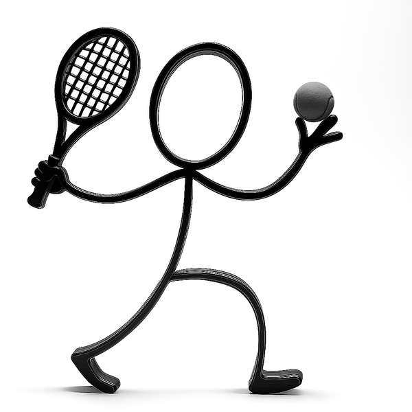 Stickyman Tennisspeler - 3dbende