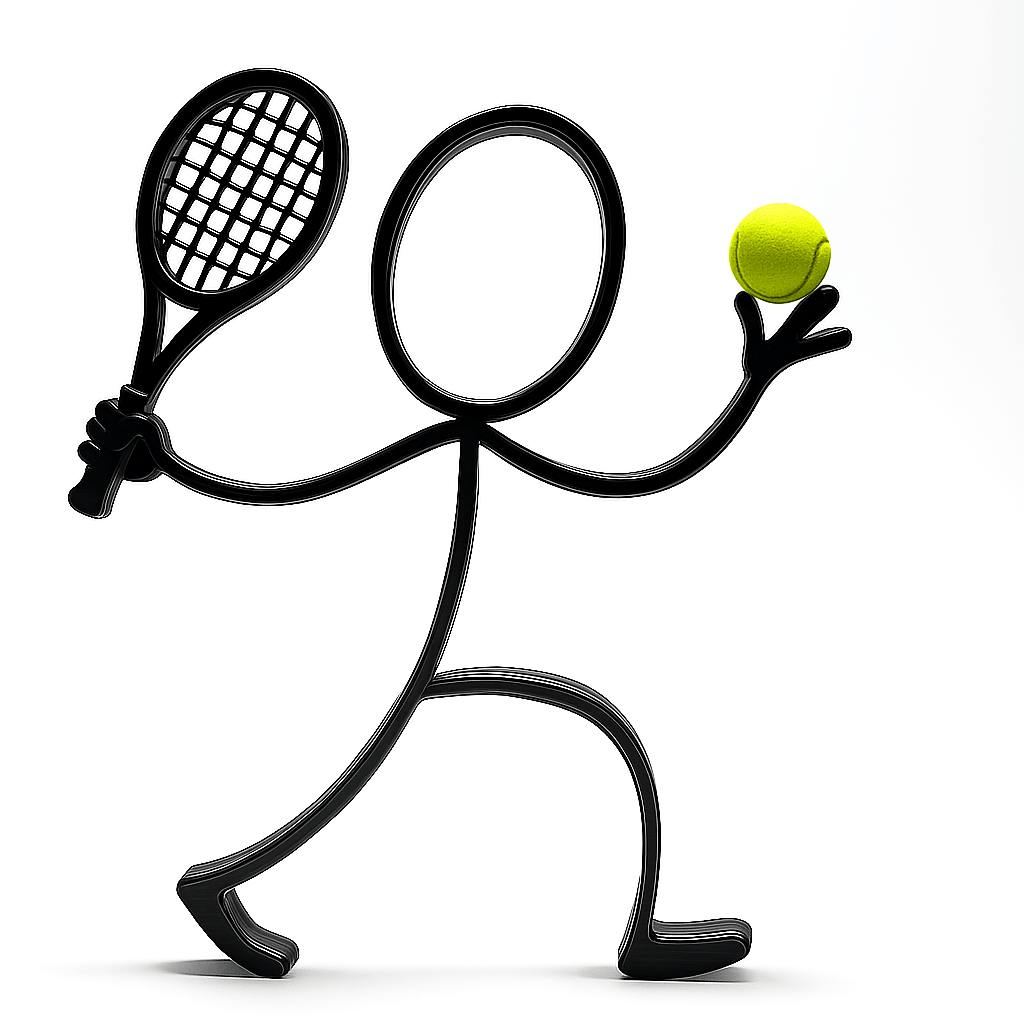 Stickyman Tennisspeler - 3dbende