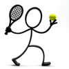 Stickyman Tennisspeler - 3dbende