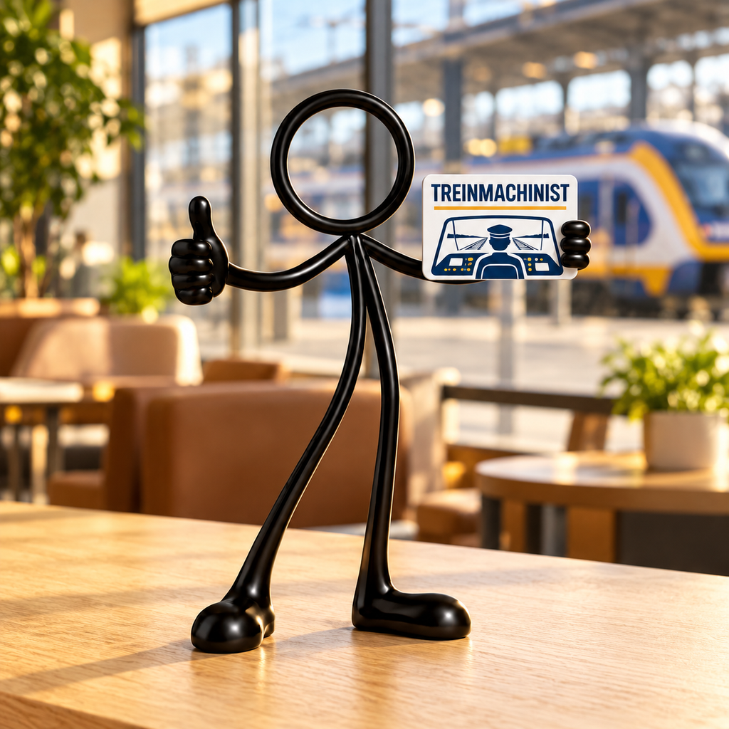 Stickyman trein in bijpassende sfeer