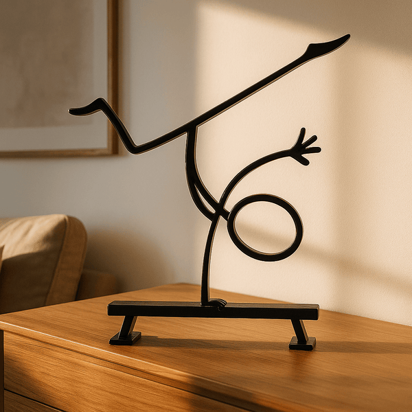 Stickyman Turner Decoratie – Minimalistische Turnster in Lijnvorm - 3dbende