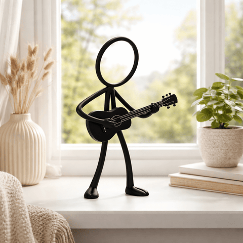 Stickyman Ukelele Decoratie – Muzikale Minimalistische 3D - Decoratie