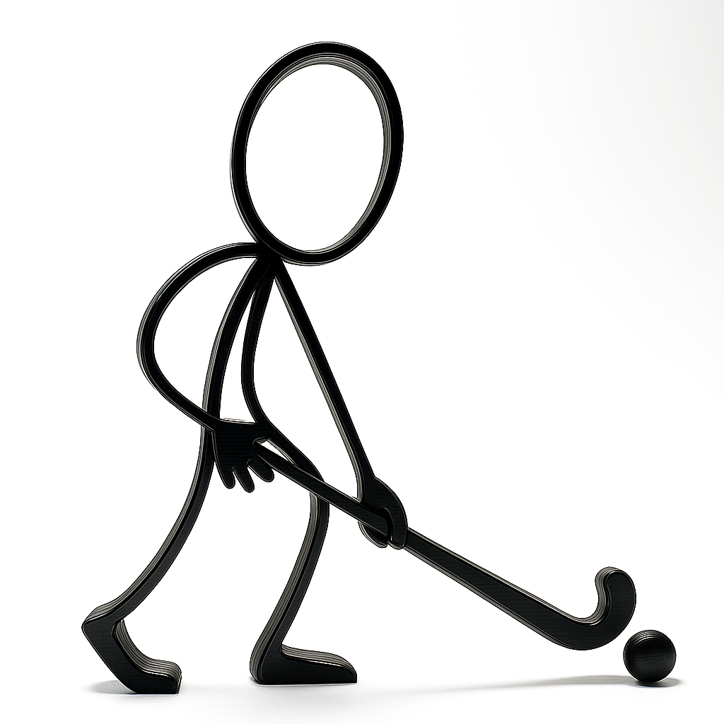 Stickyman Veldhockeyspeler – Voor de Echte Hockeyliefhebber - 3dbende