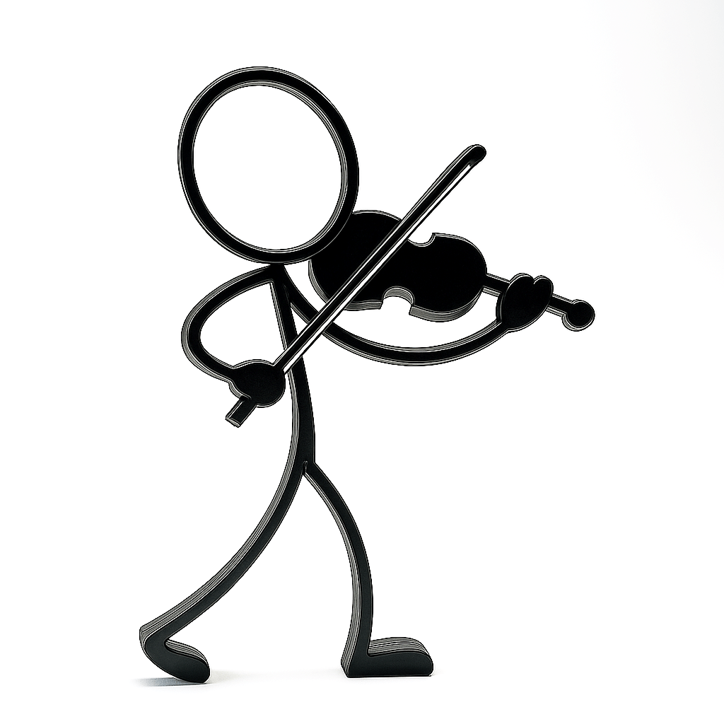 Stickyman Vioolspeler - 3dbende