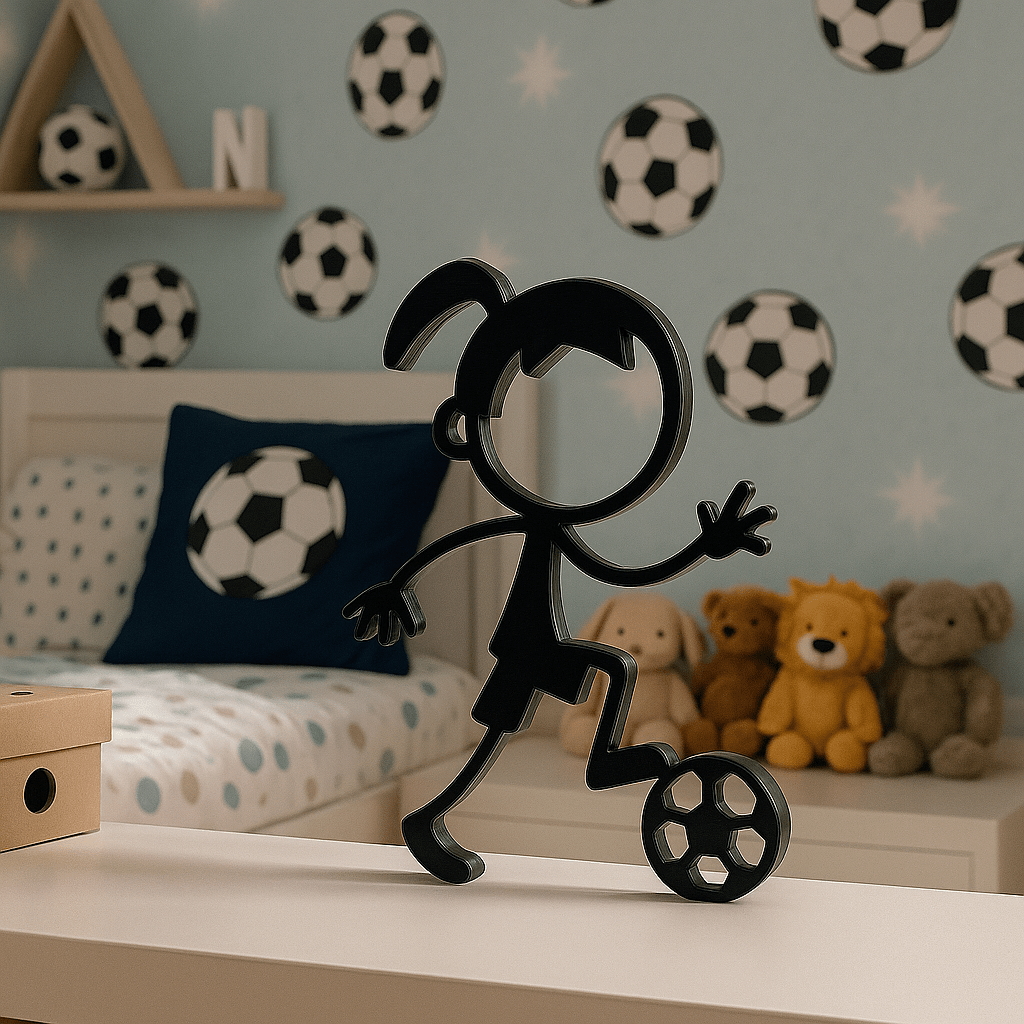 Stickyman Voetballer Meisje - 3dbende