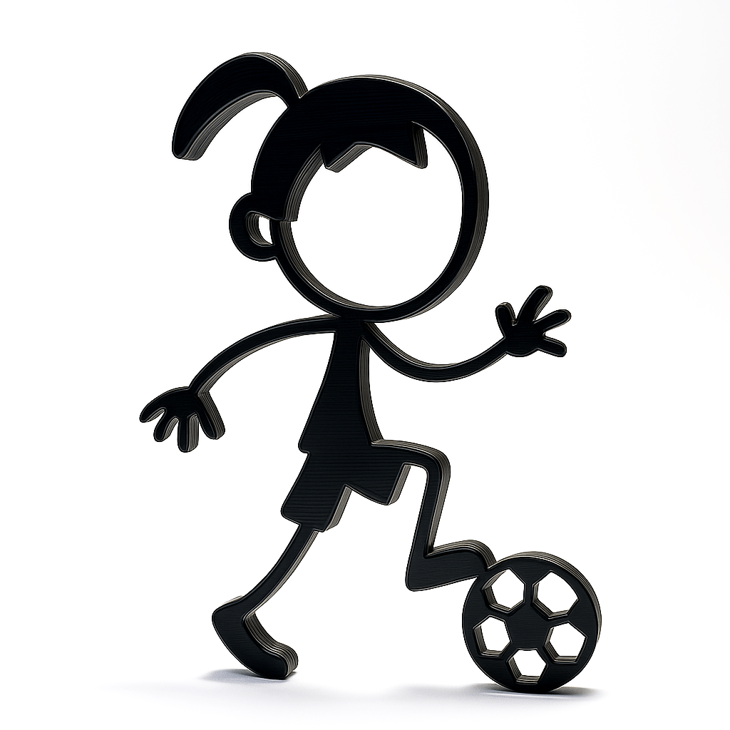 Stickyman Voetballer Meisje - 3dbende