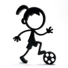 Stickyman Voetballer Meisje - 3dbende