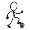 Stickyman Voetballer – Met voetbal (voor een zacht prijsje) - 3dbende