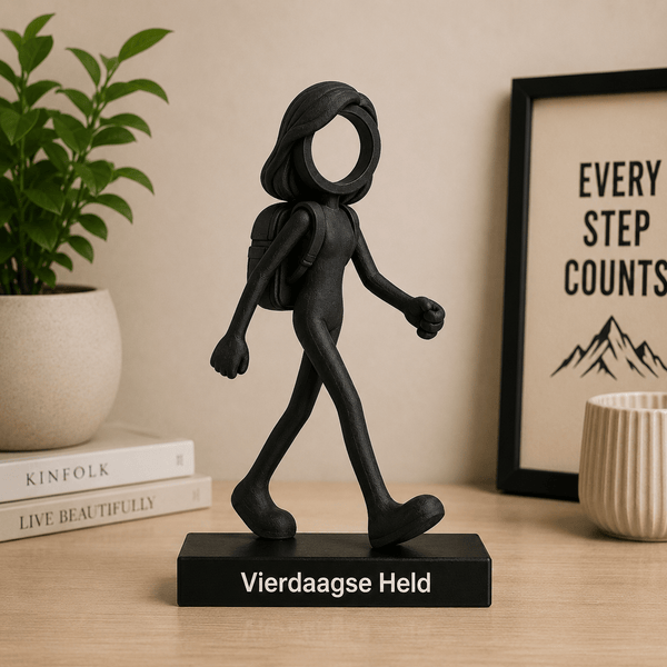 Stickyman Wandelaarster – Vierdaagse cadeau voor haar - 3dbende