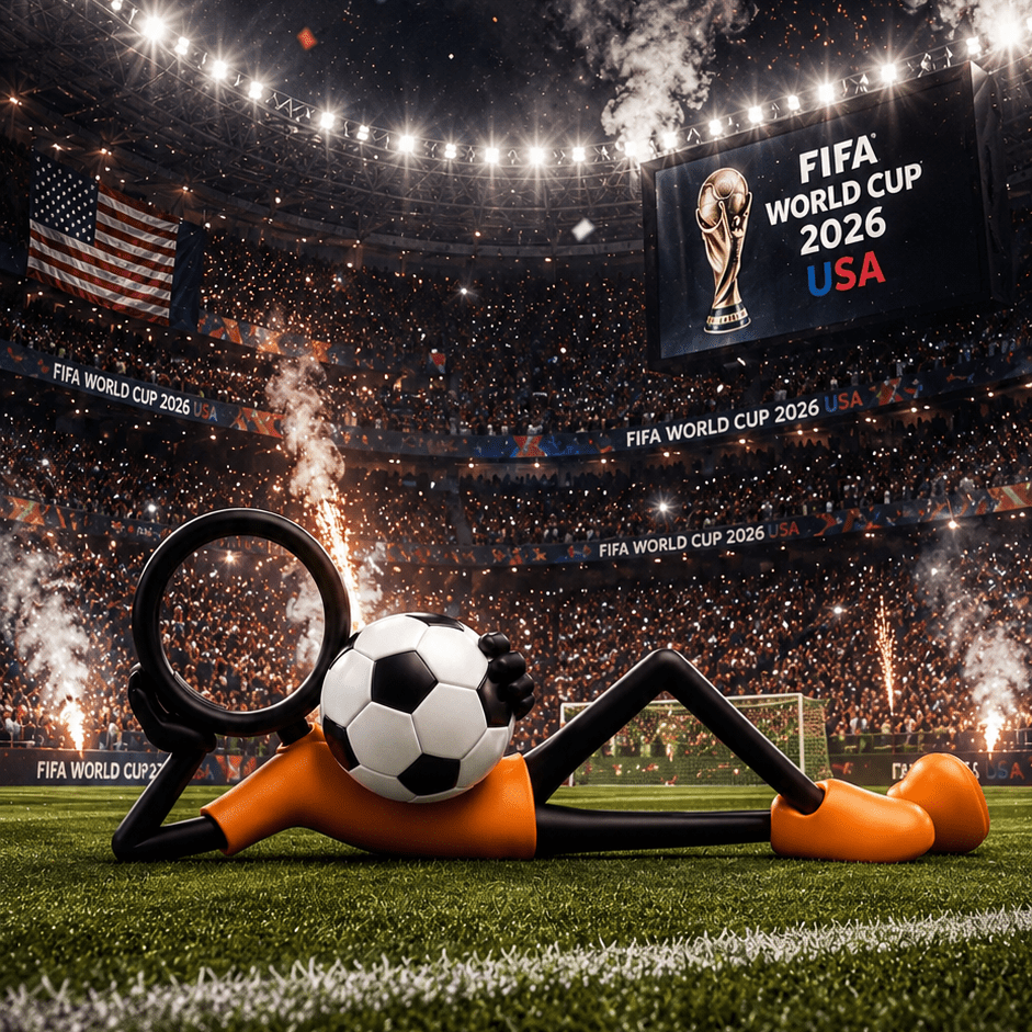 Stickyman WK Speler Oranje - 3dbende