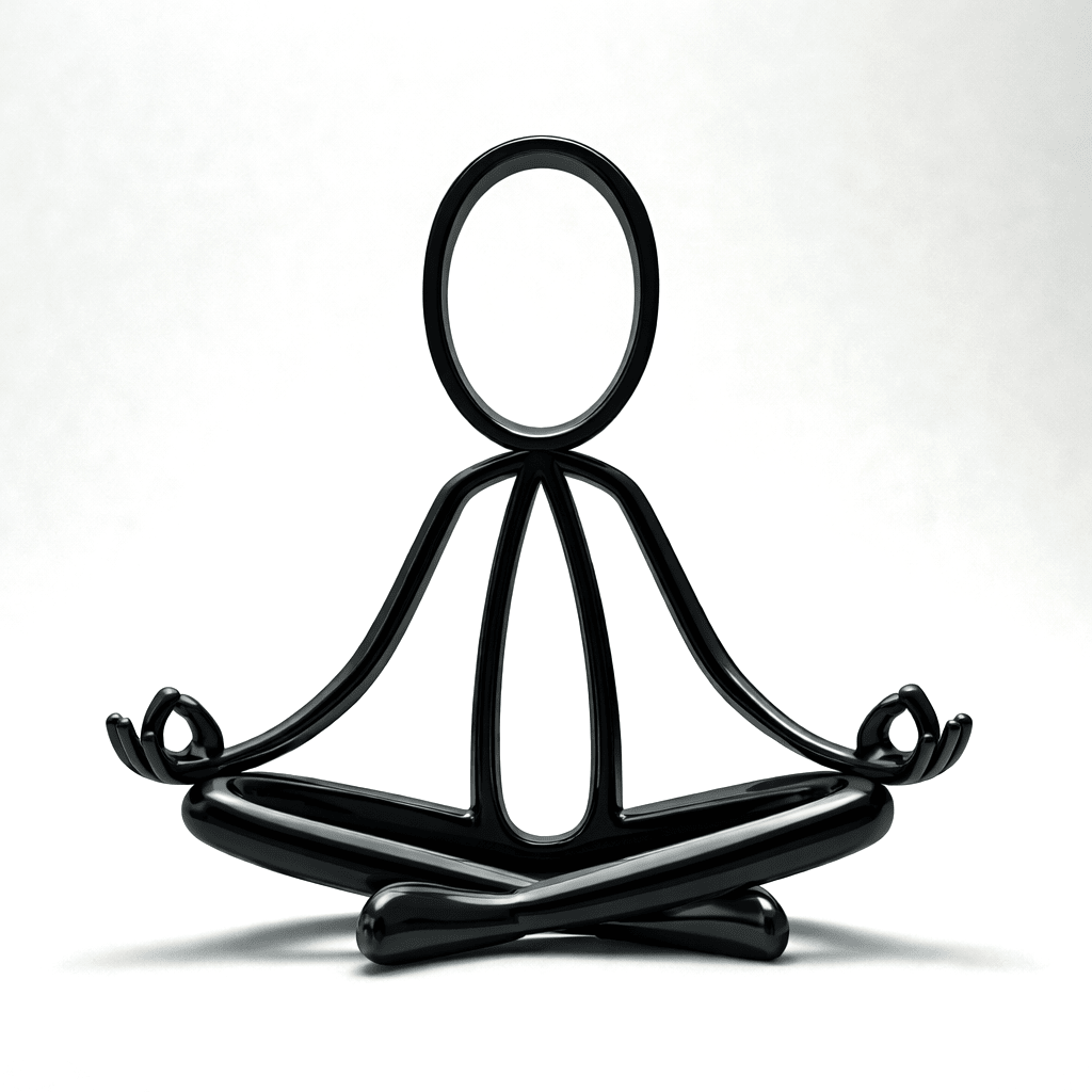 Stickyman Yoga – Meditatie Decoratie (Zen Pose) - 3dbende