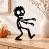 Stickyman zombie Halloween decoratie in een warm interieur