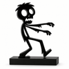 Stickyman Zombie met zwart voetstuk van 2 cm