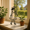 Stijlvolle silhouet van dame met hoed - 3dbende
