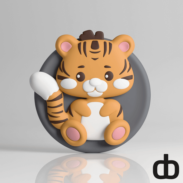 Tijger Koelkastmagneet - 3dbende