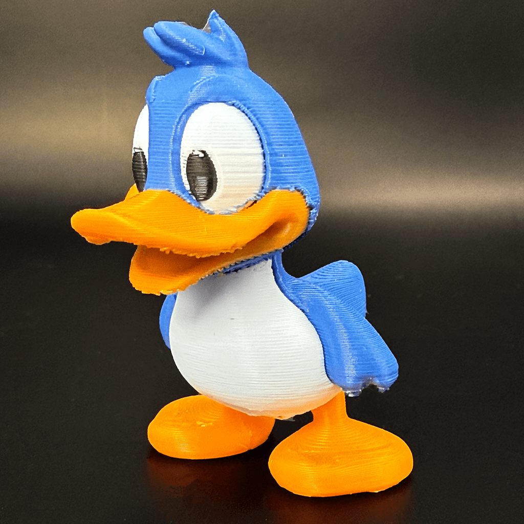 Vrolijke 3D - geprinte eend miniatuur - 3dbende