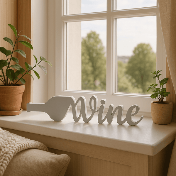 Wine – stijlvol wijnfles - woorddecor - 3dbende